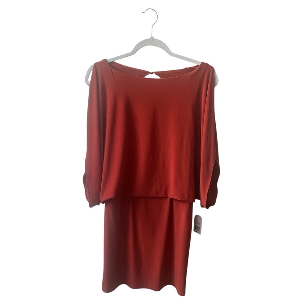 NWT Jessica Simpson Open Sleeve Dress Burnt Orange Women’s Size 4 New MSRP $89